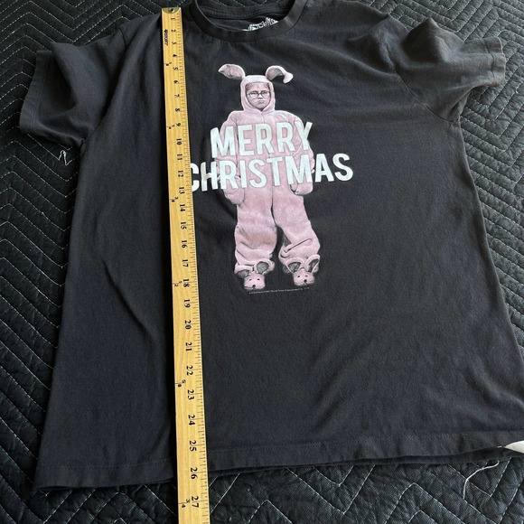 A Christmas Story Shirt Adult Medium Black Pink Bunny Pajamas Funny Novelty - Picture 10 of 12